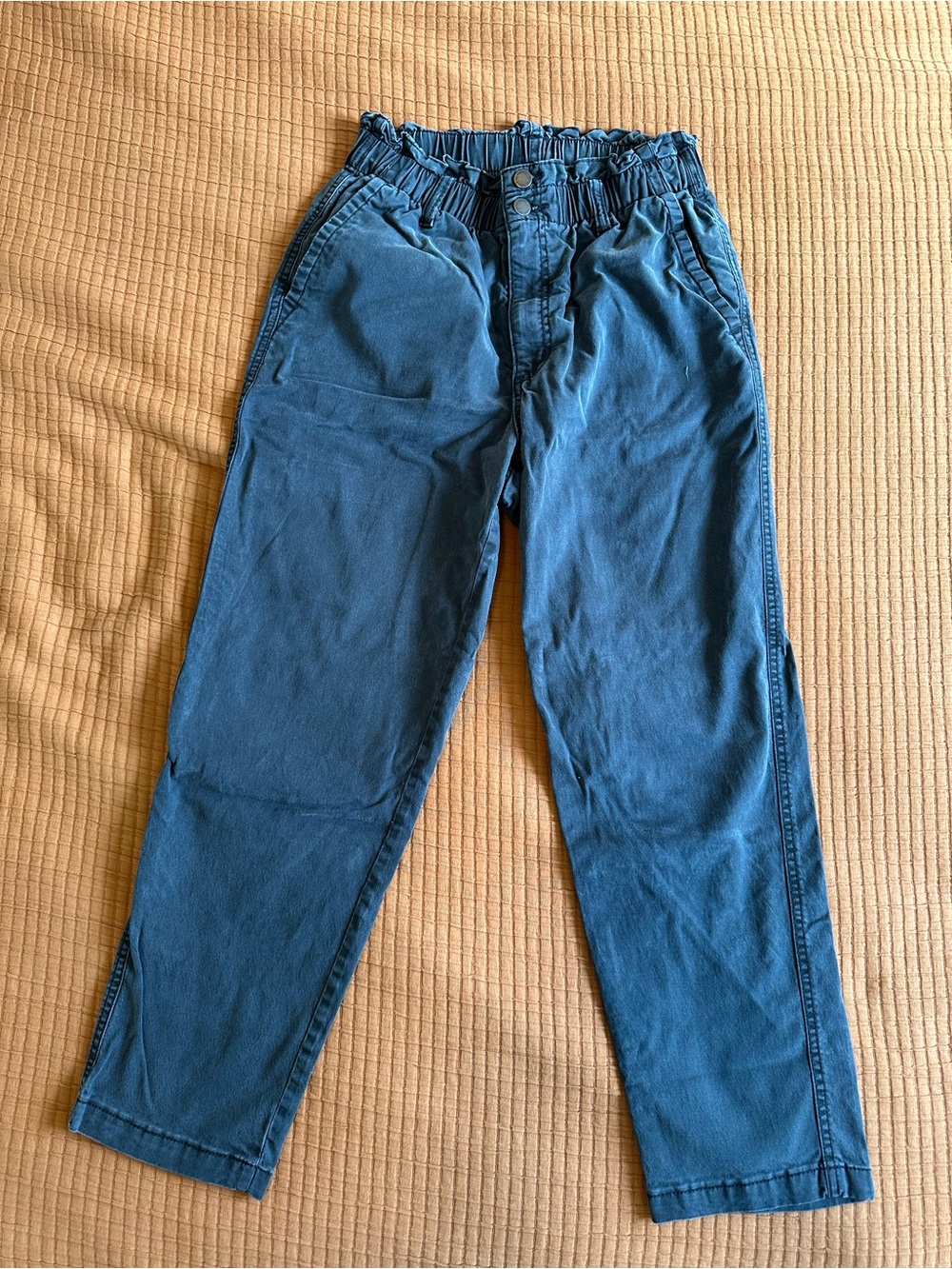 Universal Thread Women's Paperbag Waist Straight Leg Jeans in Faded Black